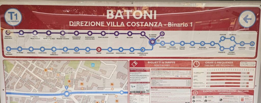 mappa tramvia